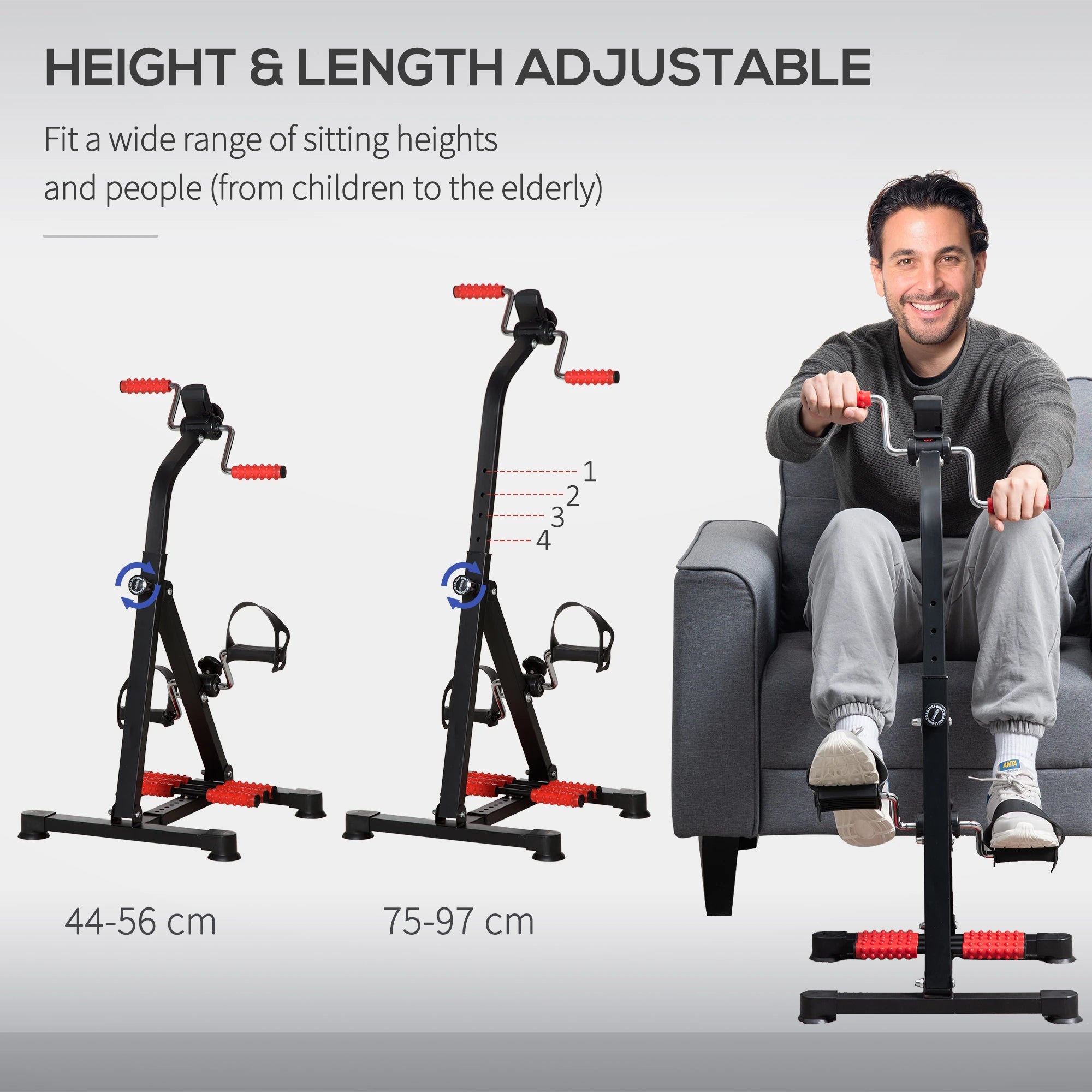 Pedal Exerciser, Arm Leg Exercise Machine, Adjustable, LCD Display Exercise & Stationary Bikes at Gallery Canada