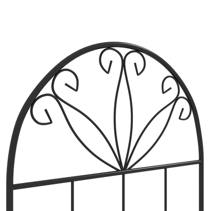 Metal Garden Trellis, Pack of 2, Arched Grid, 20" x 47", Black Plant Stands at Gallery Canada