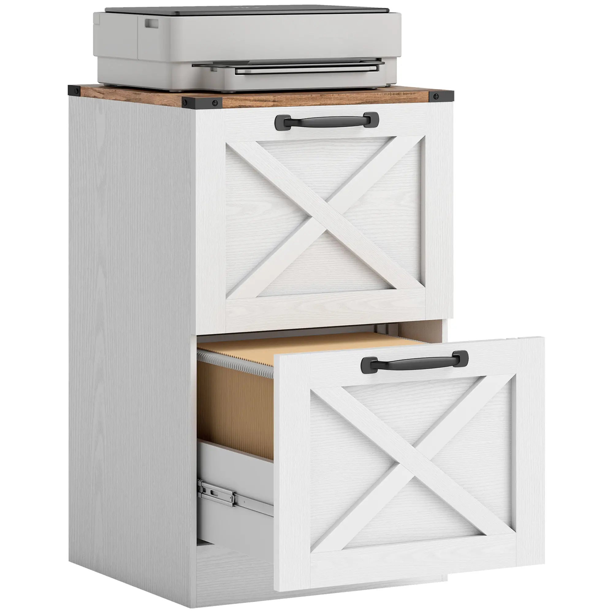 2 Drawer File Cabinet, Silent Slides, Letter/A4, White Office Cabinets & Cupboards at Gallery Canada