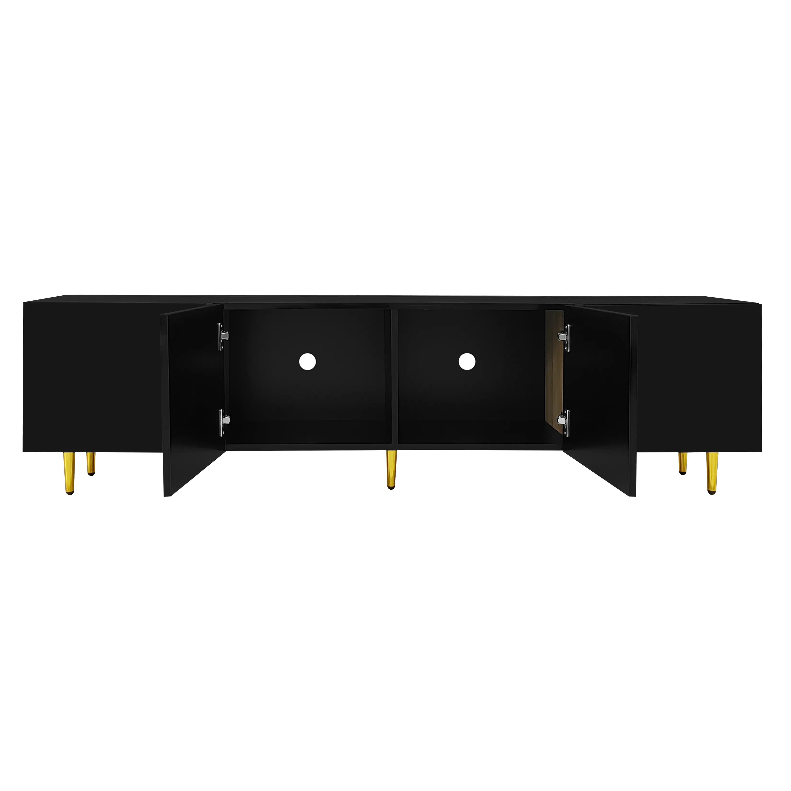 Modern TV Stand, 4 Doors, Soft-Close Hinges, 67