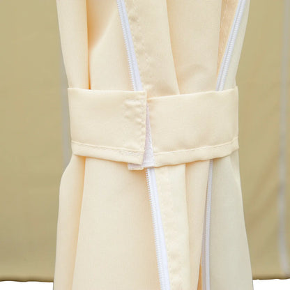 13' x 10' Soft-top Gazebo Patio Steel Canopy Portable Party Event with Double Canopy Roof, Curtains, Cream White Gazebos at Gallery Canada