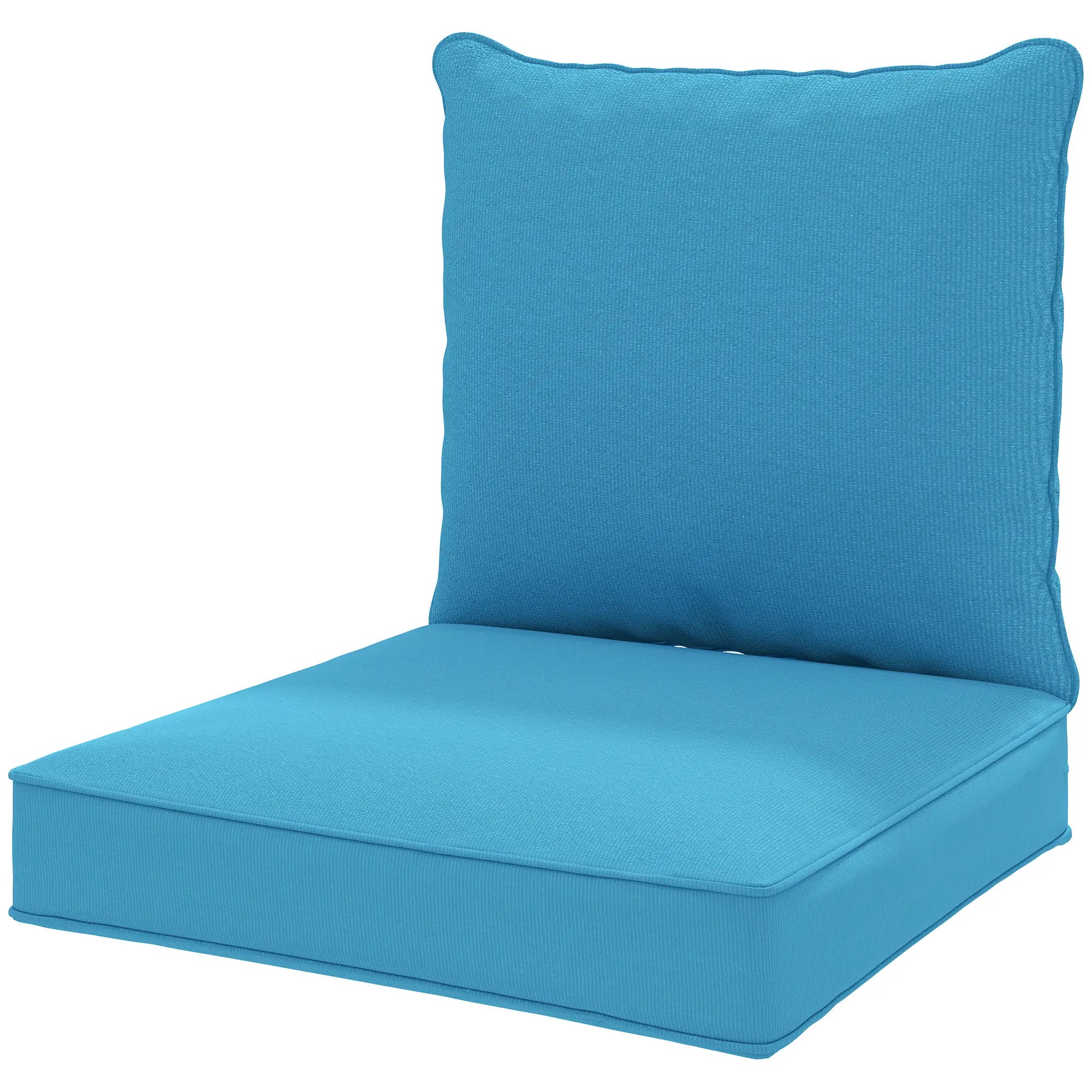 Thick Deep Seat Patio Chair Cushions, Outdoor Seat with Back Cushion, Turquoise Patio Chair Cushions Turquoise at Gallery Canada