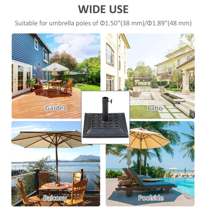 20 lbs Resin Umbrella Stand, Square Base, Bronze Umbrella Bases at Gallery Canada