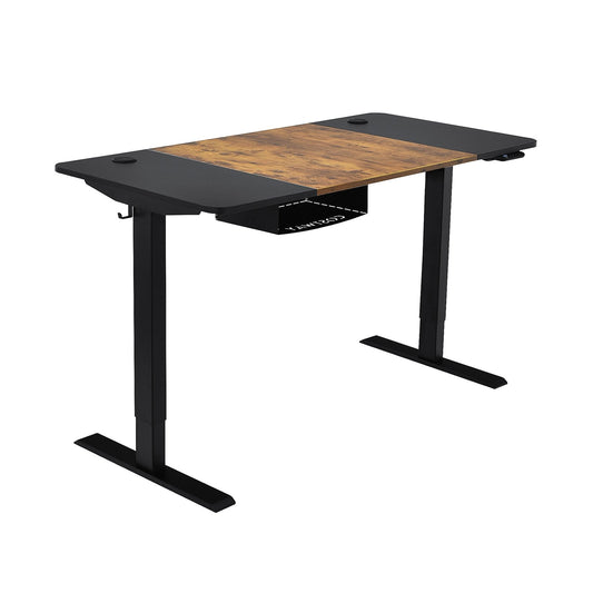 55 Inch x 28 Inch Electric Standing Desk with USB Port Black, Black - Gallery Canada