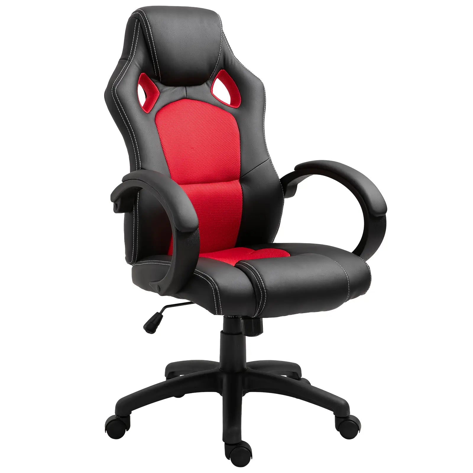 Racing Gaming Chair, Swivel Wheels, Padded Headrest, Tilt Function, Red Video Game Chairs at Gallery Canada