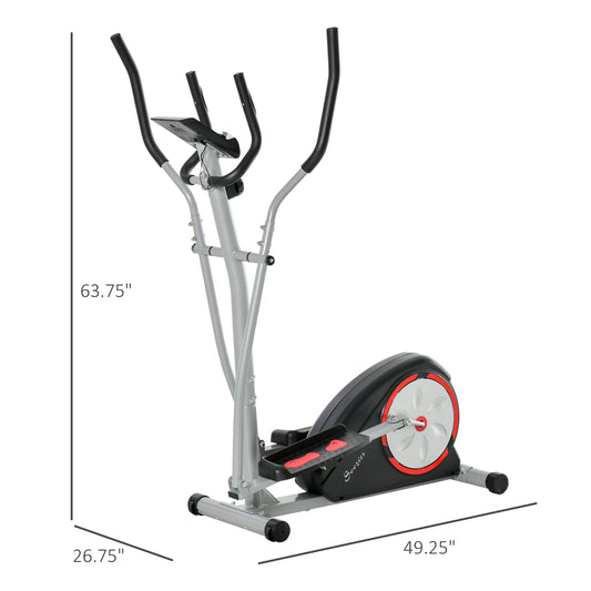 Elliptical Trainer Magnetic Cardio Workout Exercise Bike Cross Trainer with 8 Level Resistance, LCD Digital Monitor, Pad Phone Holder, Great for Home Office Gym at Gallery Canada
