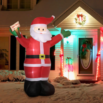 8ft Inflatable Santa Claus with LED Light, Outdoor Yard Display Christmas Inflatables at Gallery Canada