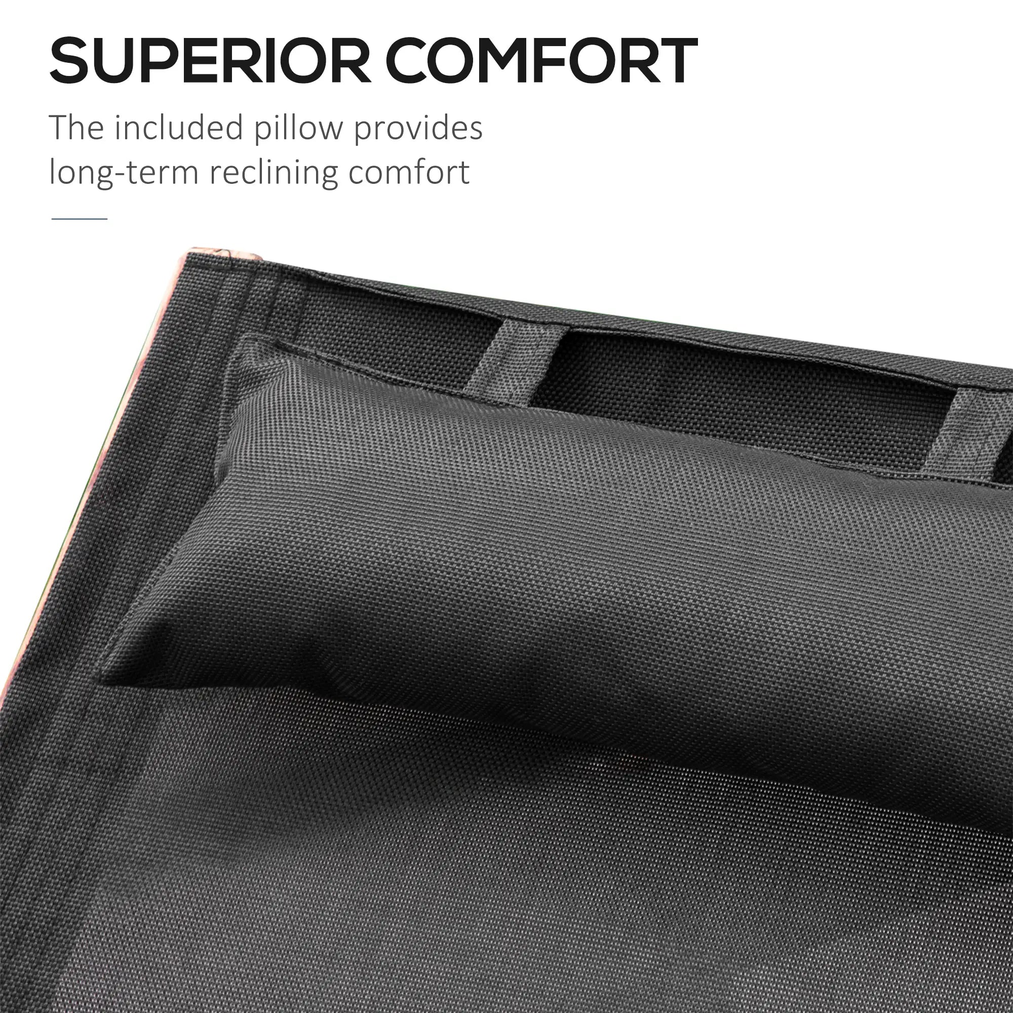 Wood Chaise Lounge Chair Recliner, Outdoor Patio Camping, Teak Black, Black Lounger Chairs at Gallery Canada