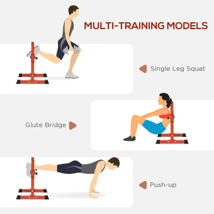 Bulgarian Split Squat Stand, 12-Level Adjustable, Red Squat Machine at Gallery Canada