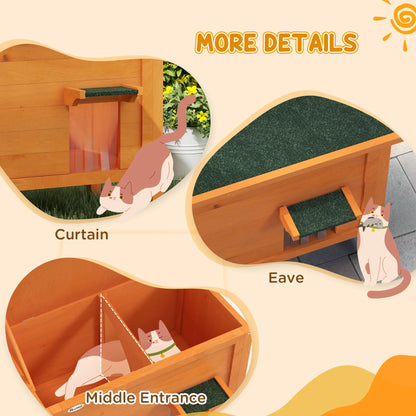 Outdoor Insulated Cat House, Asphalt Roof, Removable Floor, for Small Animals Cat Houses at Gallery Canada