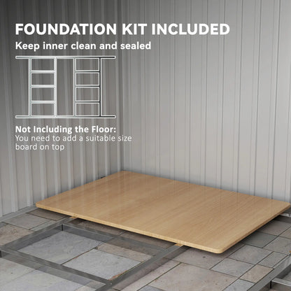 8.5' x 6.8' x 5.8' Garden Storage Shed, Double Sliding Door, 4 Vents, Green Sheds at Gallery Canada