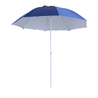 7.5ft 2-in-1 Beach Umbrella, UV50 Protection, Blue Beach Umbrellas at Gallery Canada