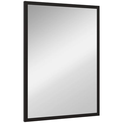 20" x 28" Bathroom Mirror, Rectangular Wall Mirror, Black