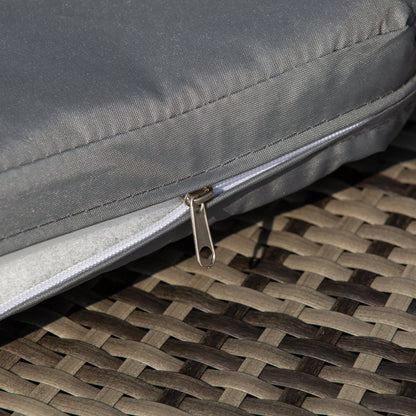 Outdoor Daybed with Canopy, PE Rattan Round Sofa, Patio Set with Cushions, Grey Daybeds at Gallery Canada