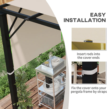 UV Protection Pergola Canopy, 10' x 10', Khaki Gazebo Canopy Replacement at Gallery Canada