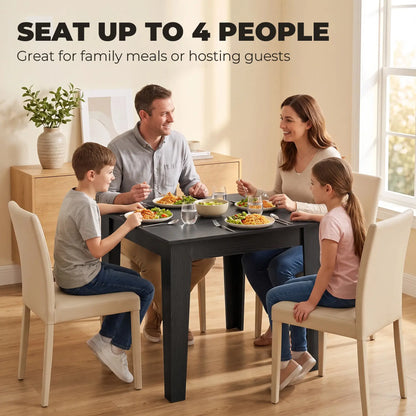 Square Dining Table for 4, 31.5" Wood Effect, Kitchen Dining Tables at Gallery Canada