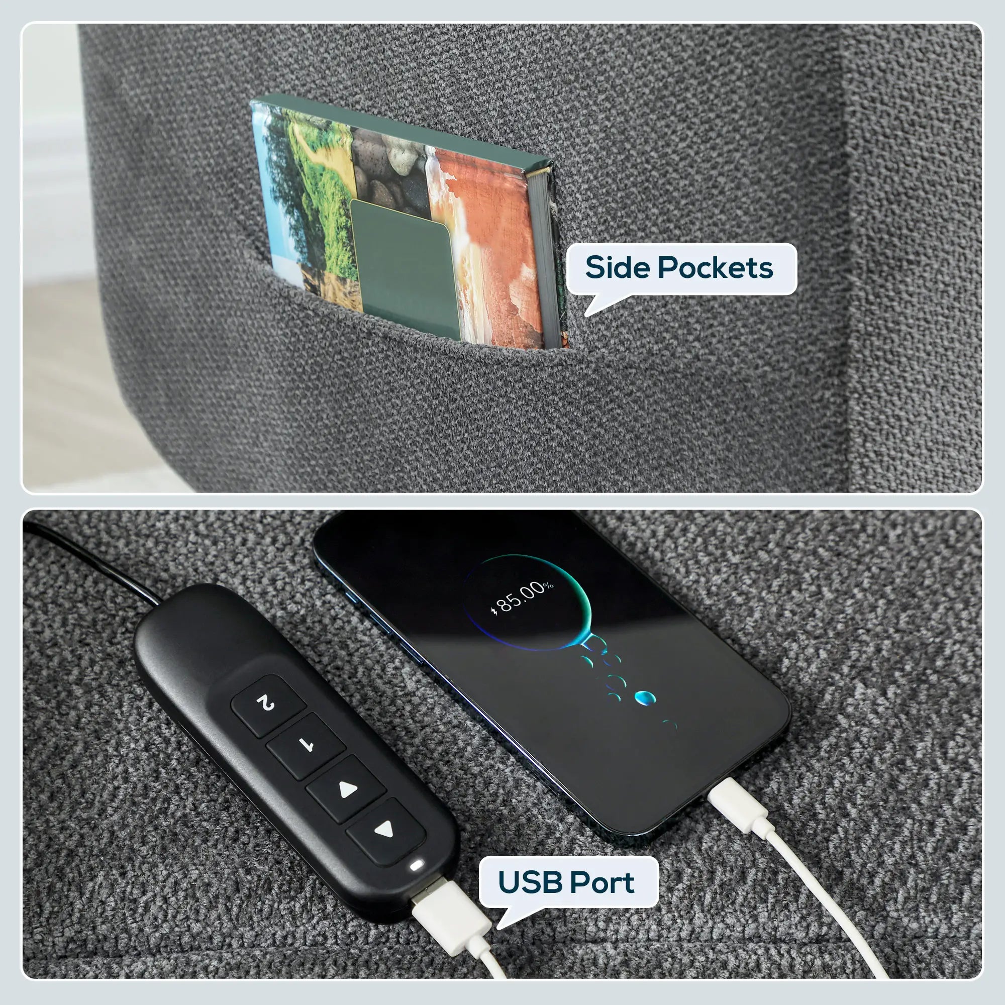 Power Recliner Chair With Massage, Electric Lift Chair, Grey Electric Power Lift Chairs at Gallery Canada