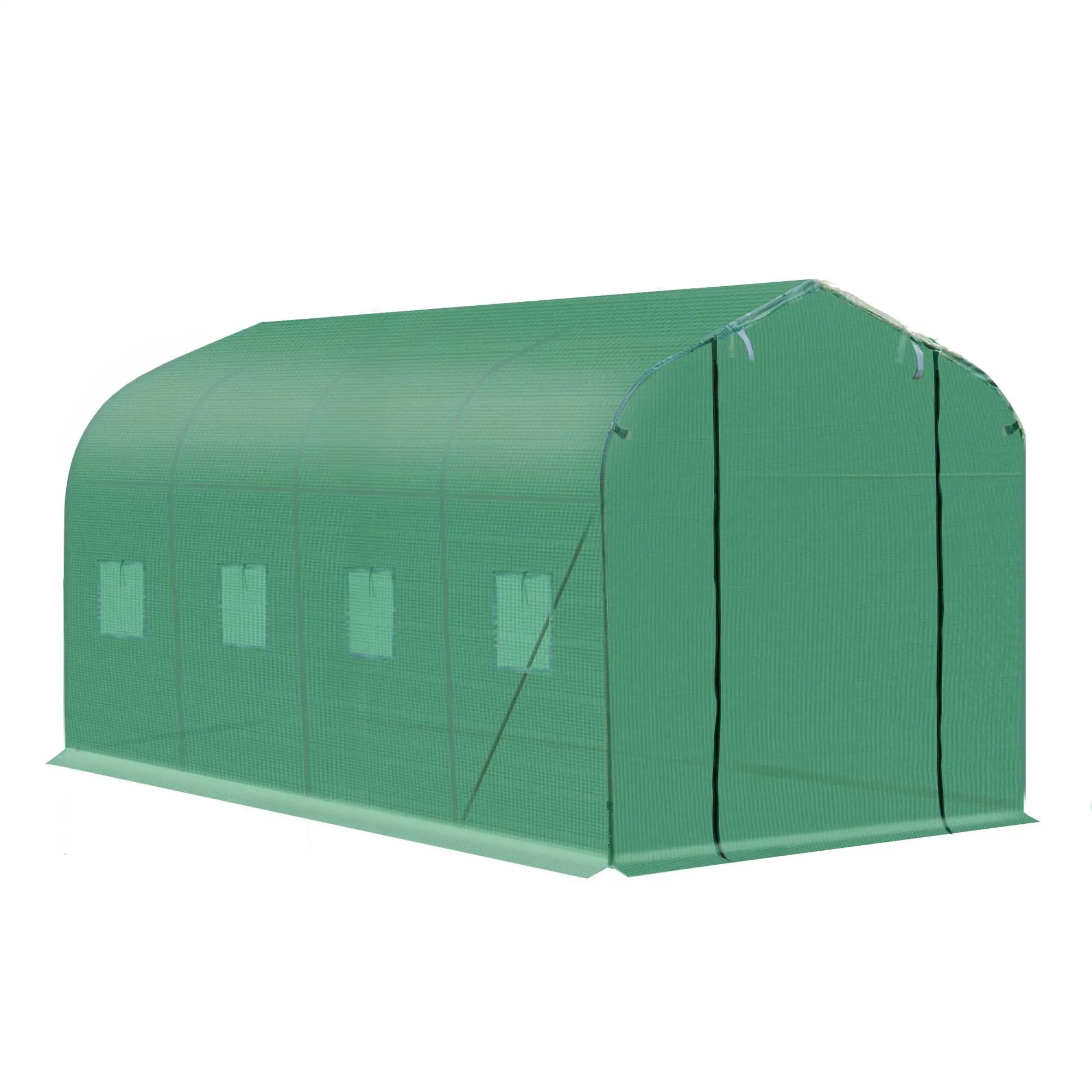 13' x 6.5' x 6.5' Walk-In Greenhouse, Plant Grow Tent, Green Plastic Greenhouses at Gallery Canada