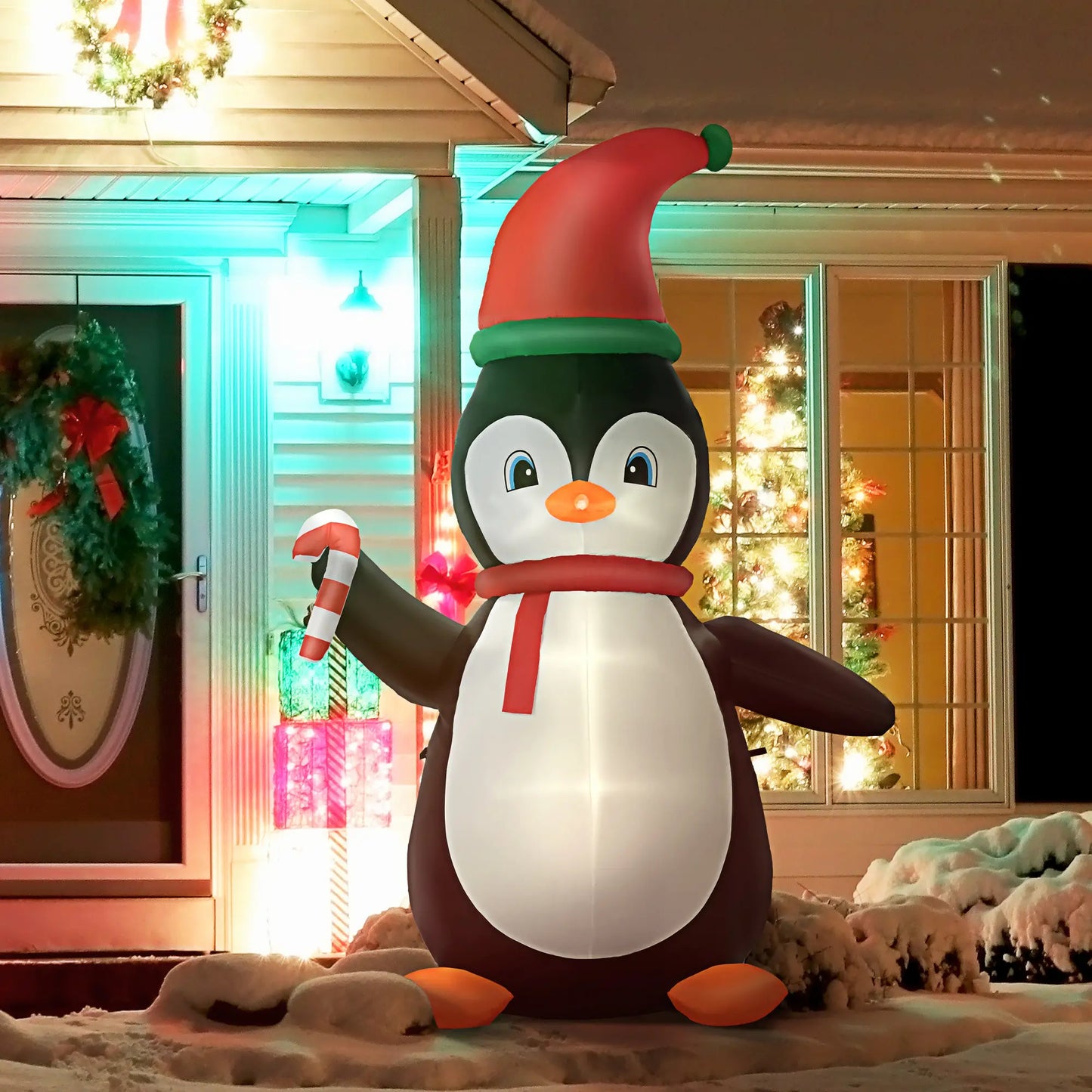 8.2' Inflatable Penguin LED Outdoor Decoration Christmas Inflatables at Gallery Canada