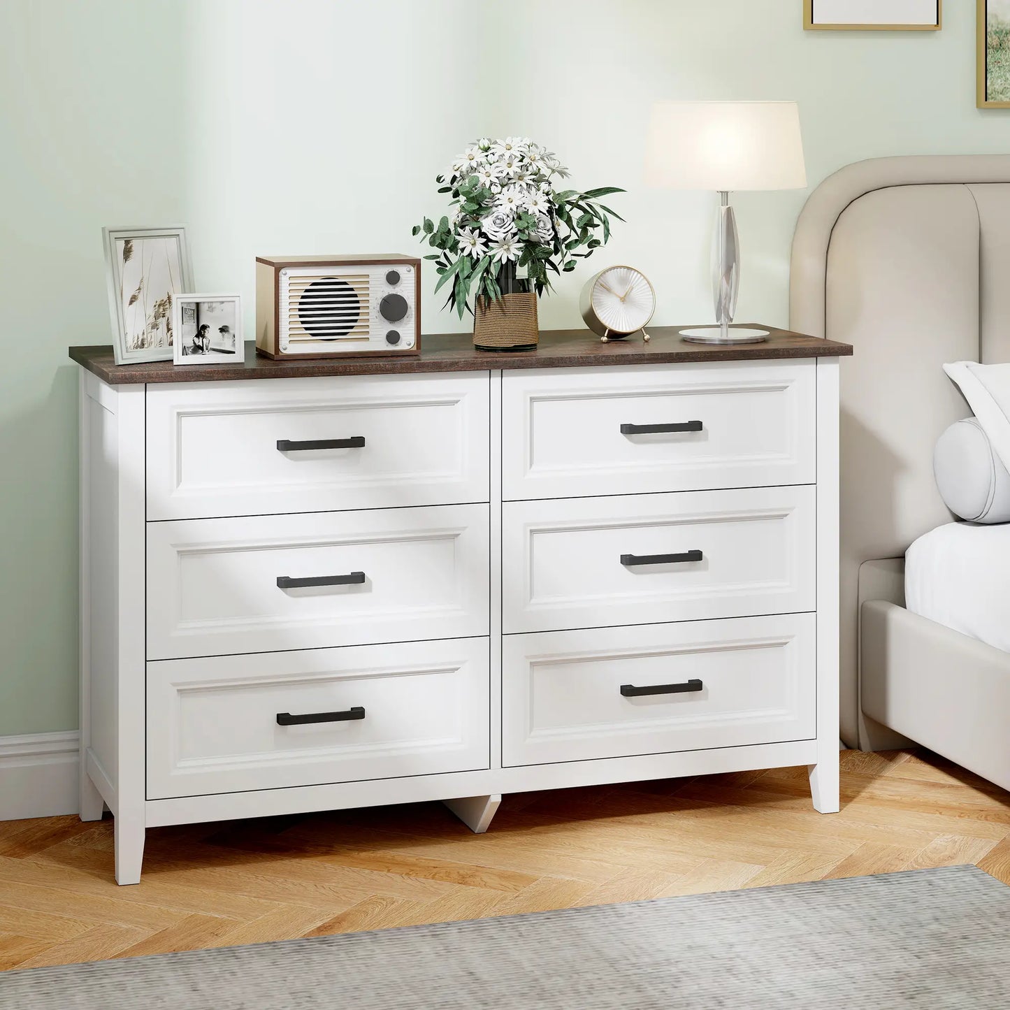6-Drawer Wide Dresser Chest for Bedroom Living Room Closet Storage Cabinets at Gallery Canada