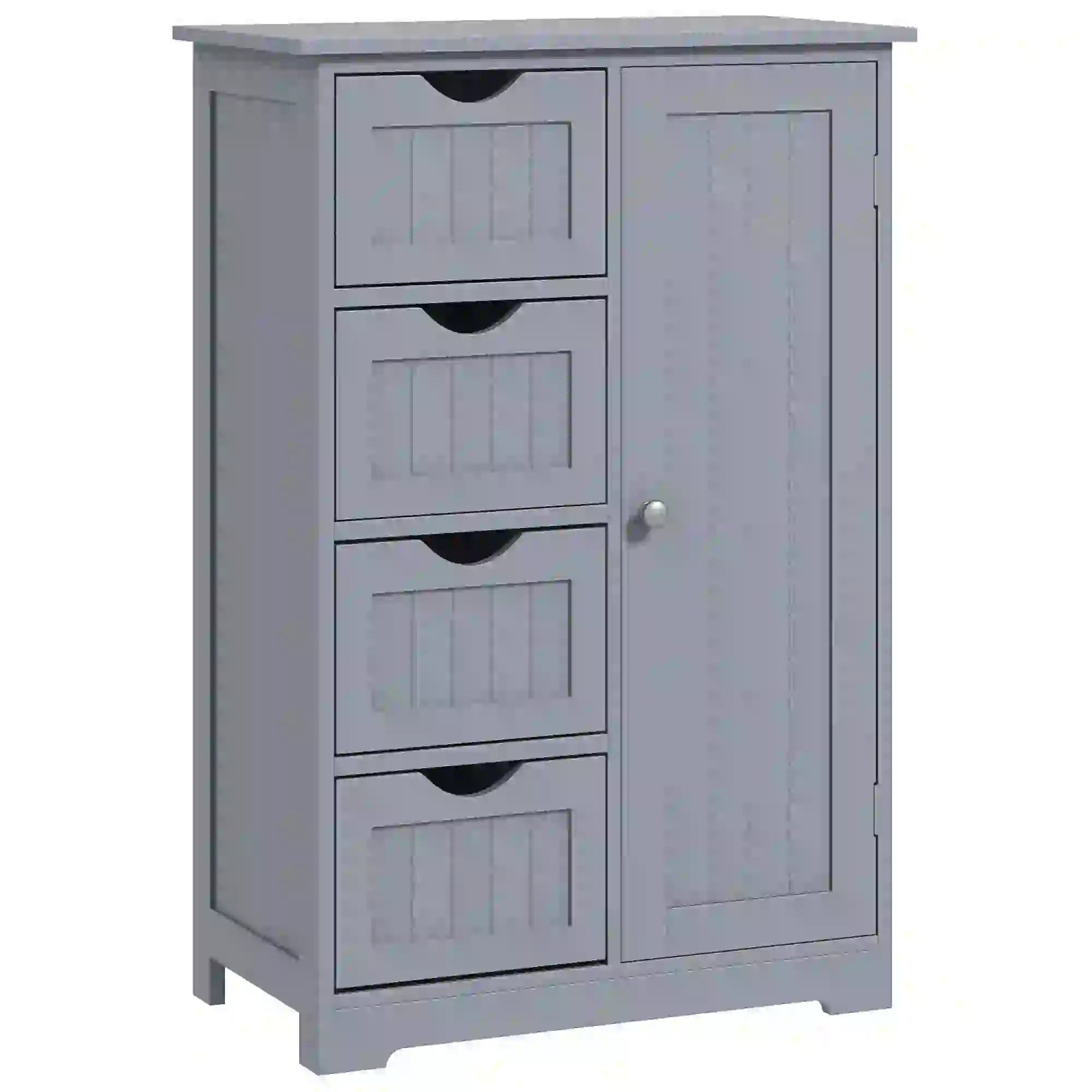 Bathroom Storage Cabinet, Adjustable Shelf, 4 Drawers, Grey Bathroom Cabinets at Gallery Canada