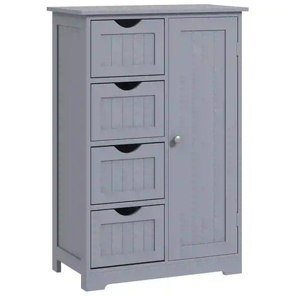 Bathroom Storage Cabinet, Adjustable Shelf, 4 Drawers, Grey Bathroom Cabinets at Gallery Canada