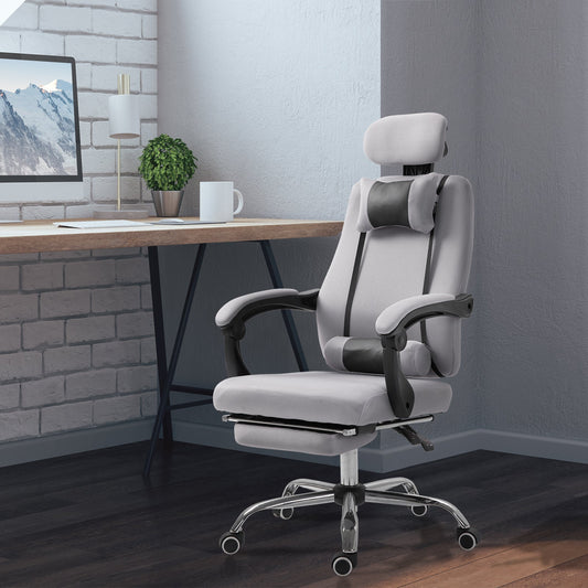 Ergonomic Executive High Back Office Chair with Footrest,Lumbar Support,Grey - Gallery Canada
