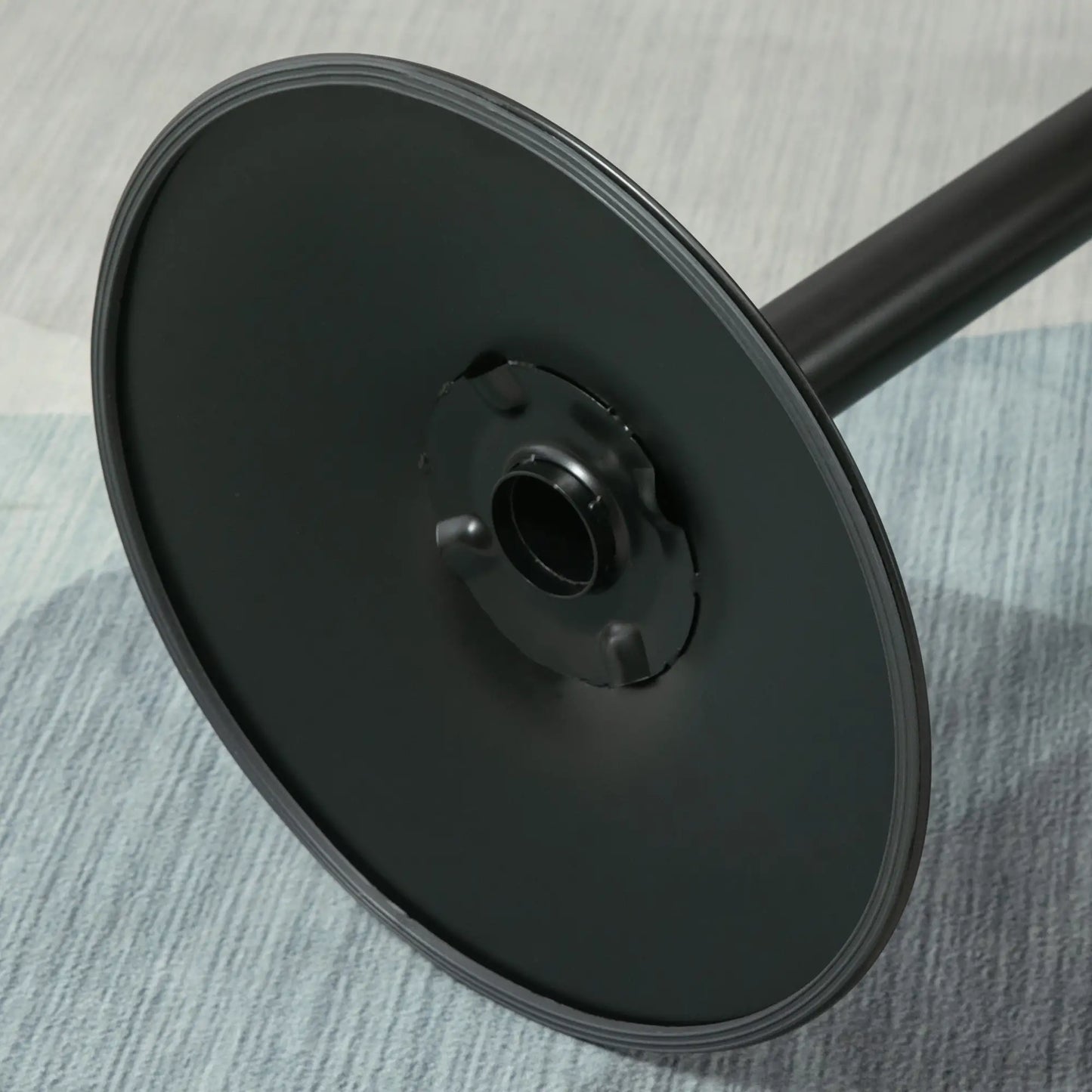 Table Ronde Bar 42 Pouces, Table Bistro Industrielle, Base Métallique, Plateau en Bois d'Orme