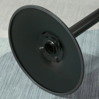 Table Ronde Bar 42 Pouces, Table Bistro Industrielle, Base Métallique, Plateau en Bois d'Orme