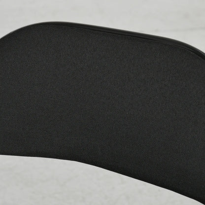 Set of 6 Metal Foldable Chairs, Linen Padded with Cushion Seat, Black Dining Chairs at Gallery Canada