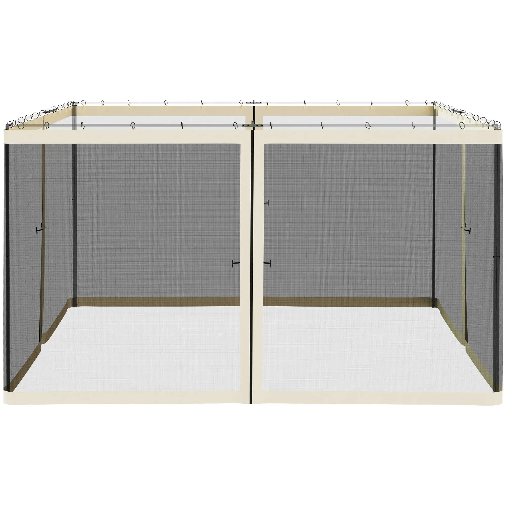 Replacement Mosquito Netting, Gazebo 12' x 12', Cream White, Black Gazebo Sidewalls at Gallery Canada