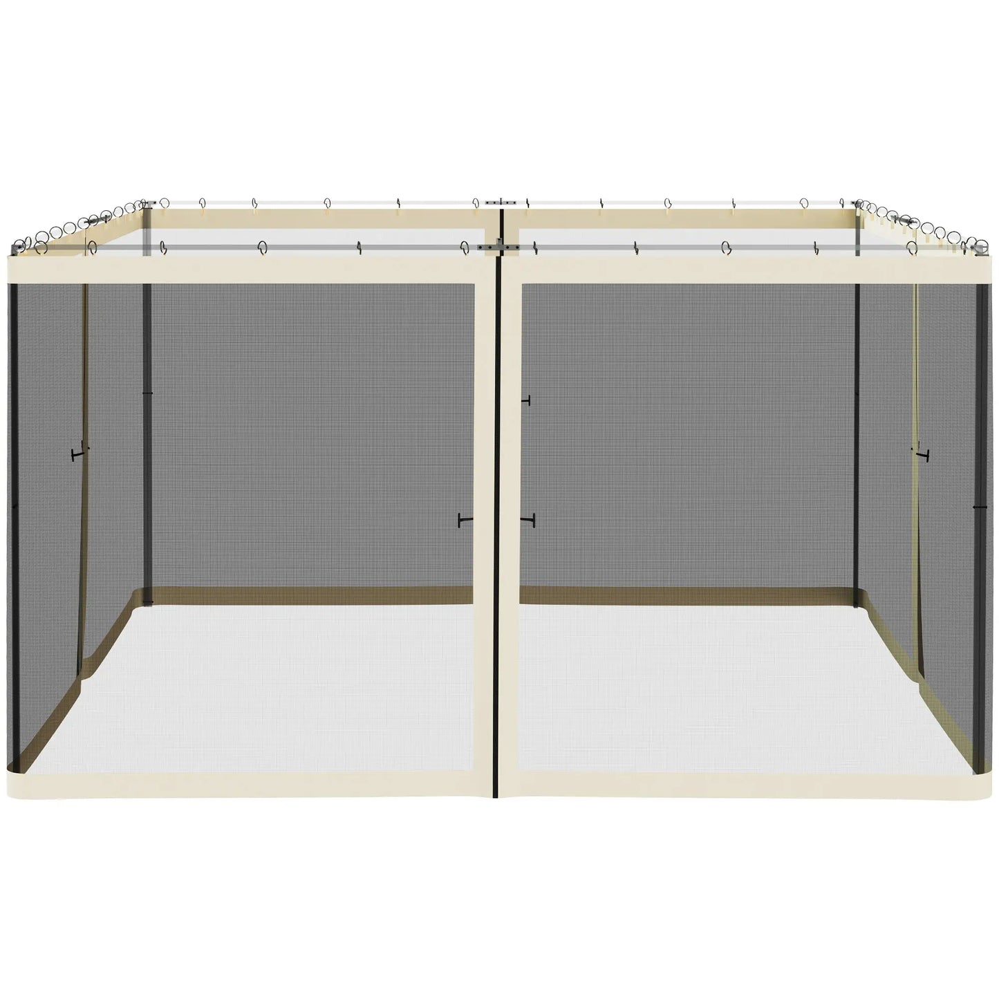 Replacement Mosquito Netting, Gazebo 12' x 12', Cream White, Black Gazebo Sidewalls at Gallery Canada