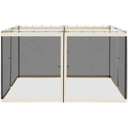 Replacement Mosquito Netting, Gazebo 12' x 12', Cream White, Black Gazebo Sidewalls at Gallery Canada