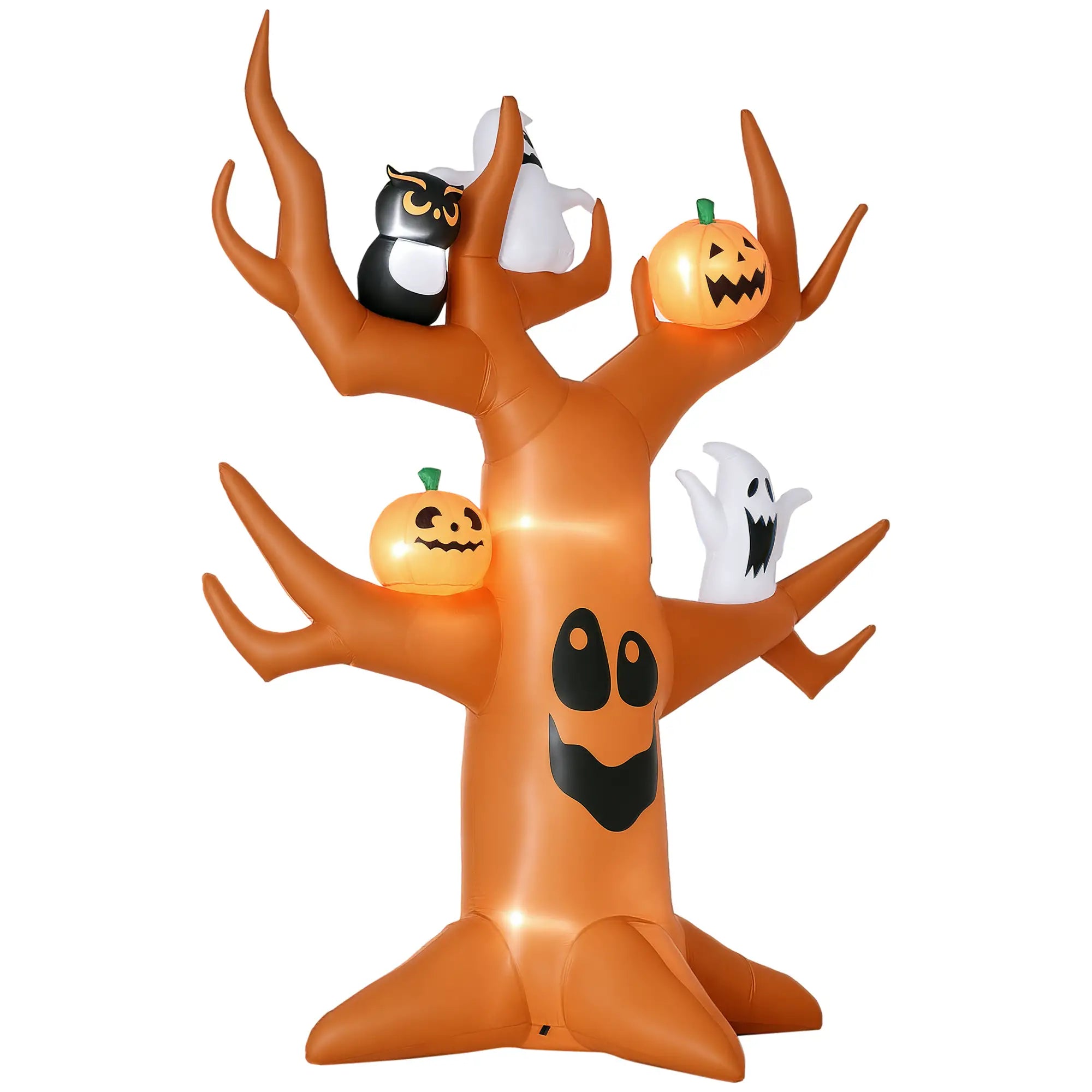 9ft Inflatable Halloween Haunted Tree, Pumpkins, Ghosts, Cat, LED Yard Display Halloween Decorations Brown at Gallery Canada