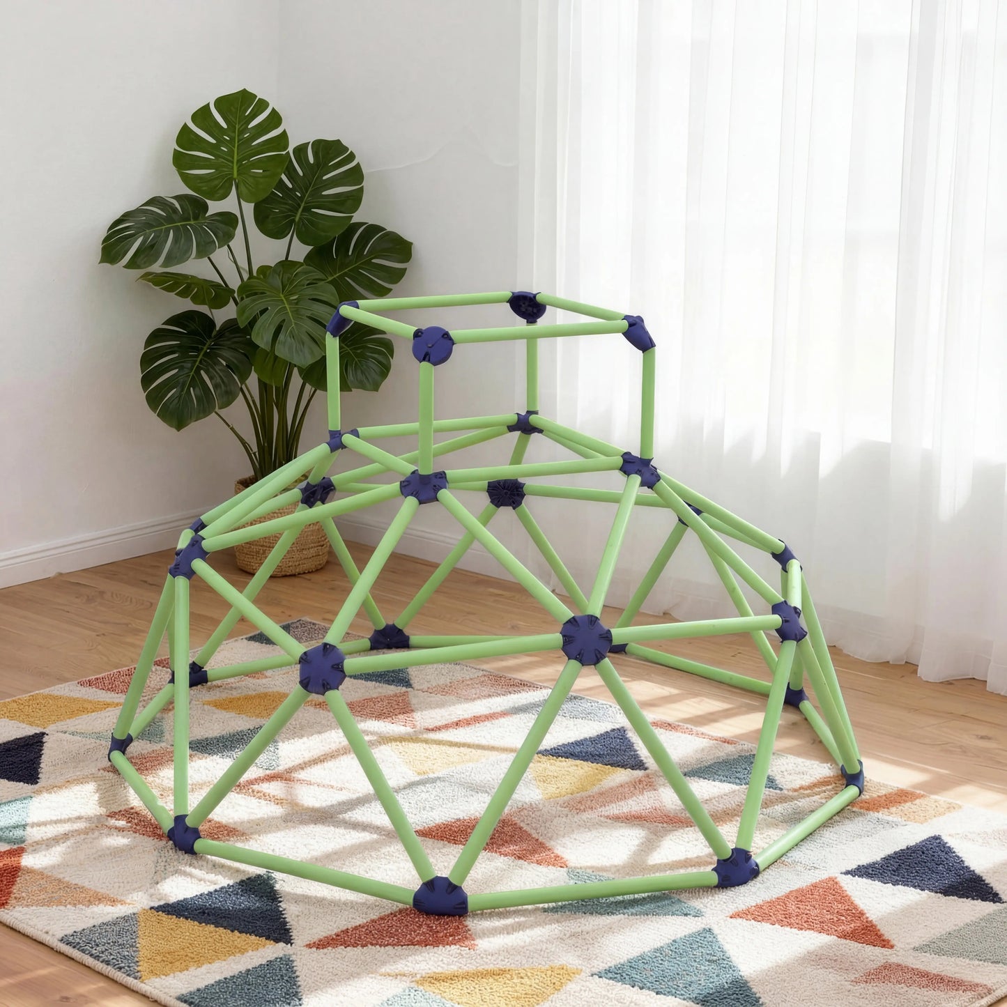 6FT Green Geometric Dome Climber, Indoor Outdoor Jungle Gym, Green Gym Sets & Swings at Gallery Canada