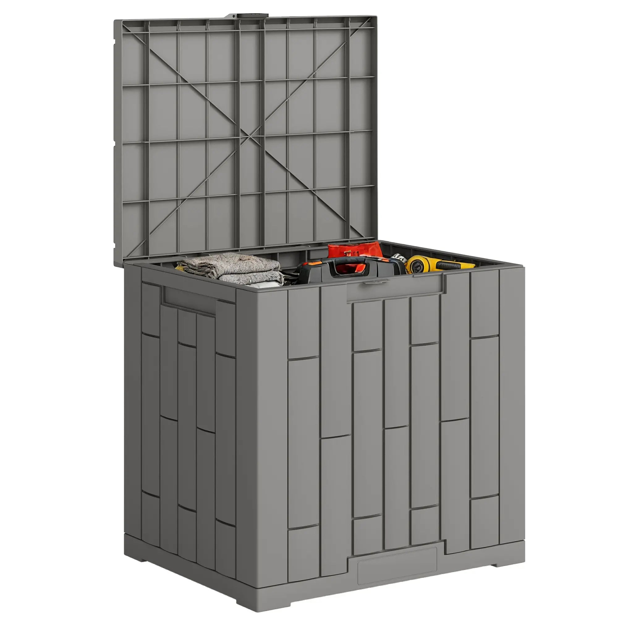 30 Gallon Resin Deck Box, Lockable Outdoor Storage, Splash And UV Resistant Patio Storage Boxes at Gallery Canada
