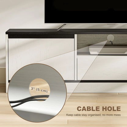 TV Stand For 55-60 Inch TV, Entertainment Center, White TV Stands at Gallery Canada