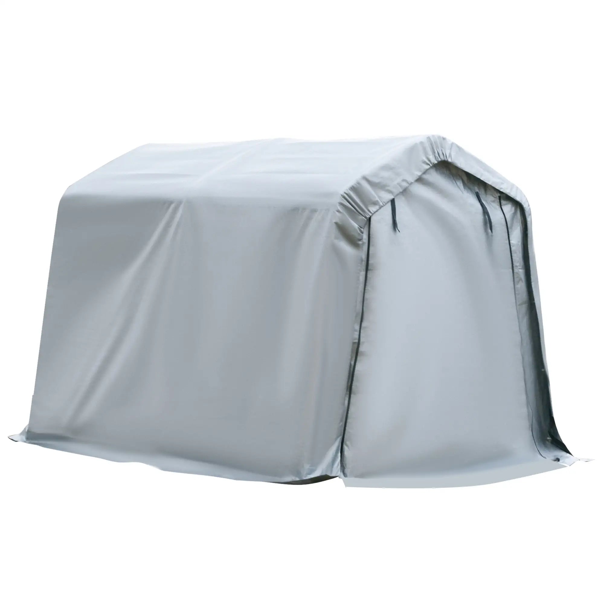 8' x 6' Carport, Sidewalls, Roll-up Door, Outdoor Shelter, Grey Car Shelters at Gallery Canada