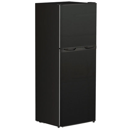 Double Door Mini Fridge, 4.6 Cu.Ft, Freezer, Thermostat, Black Small Kitchen Appliances Black at Gallery Canada