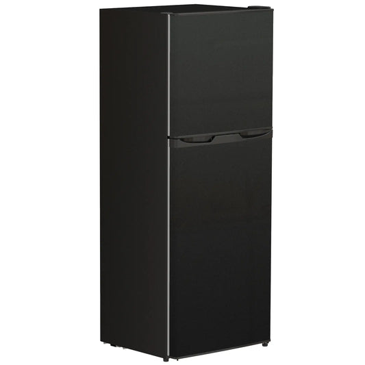 Double Door Mini Fridge, 4.6 Cu.Ft, Freezer, Thermostat, Black Small Kitchen Appliances Black at Gallery Canada