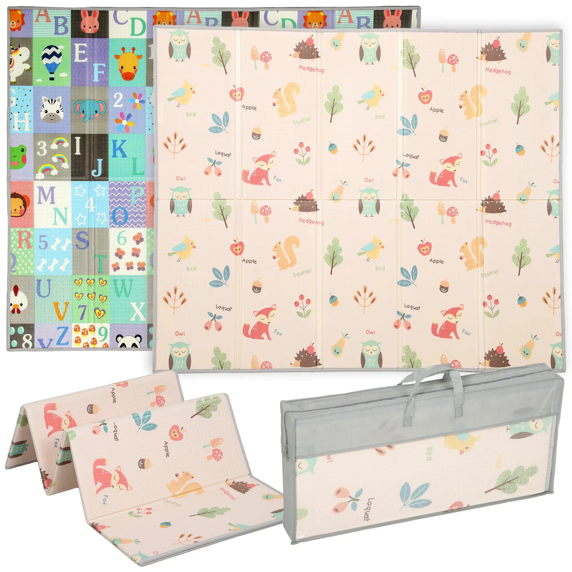 Foldable Baby Play Mat, Reversible Foam Crawling Mat, Toddler Nursery Kids Gym & Playmats at Gallery Canada