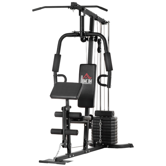 Multi-Exercise Home Gym Station with 99lbs Weight Stack, for Full Body Workout - Gallery Canada