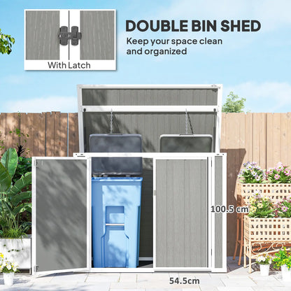 41 Cu. Ft. Outdoor Storage Shed, Horizontal Trash Can Storage, Grey Sheds at Gallery Canada