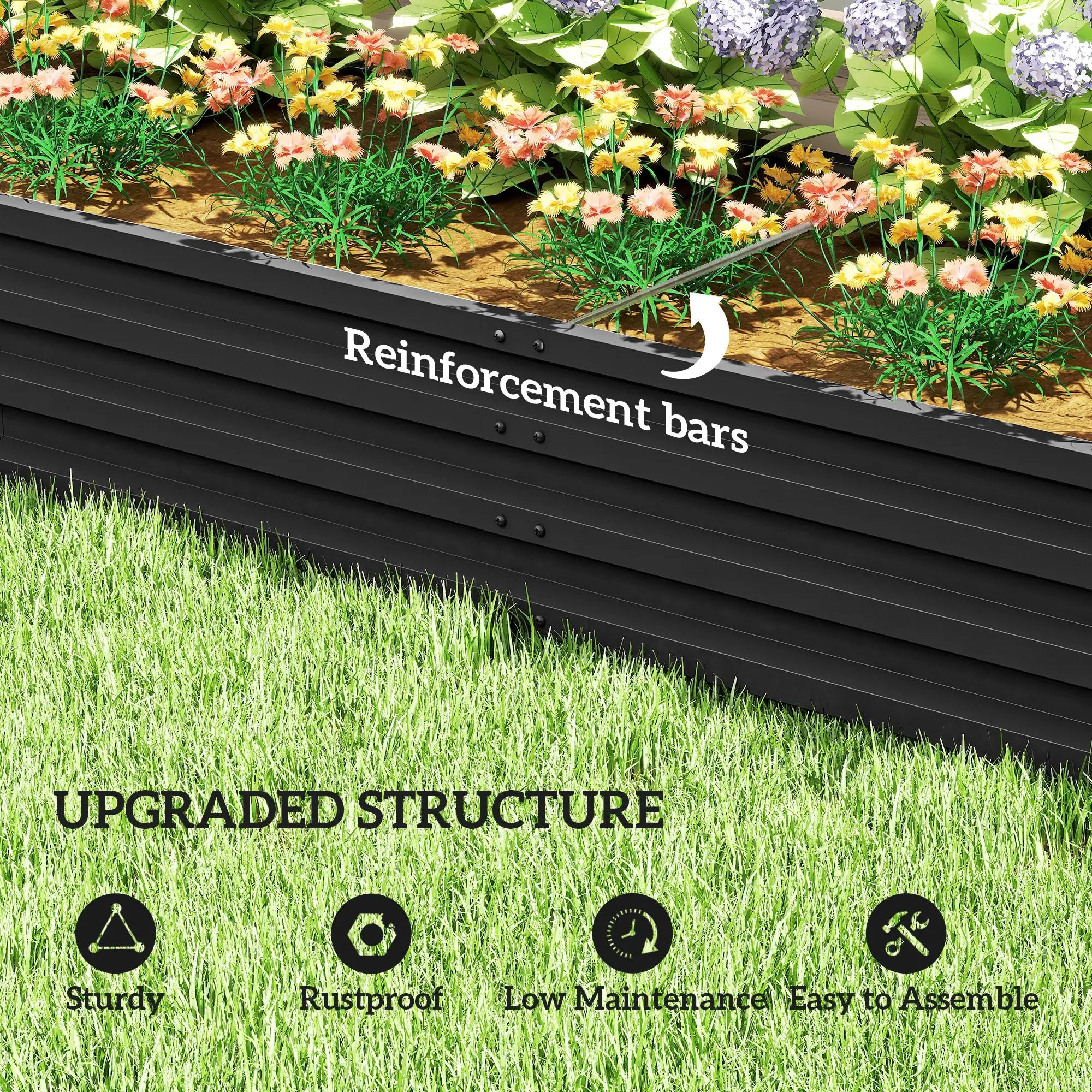 L-Shaped Raised Garden Bed, 82