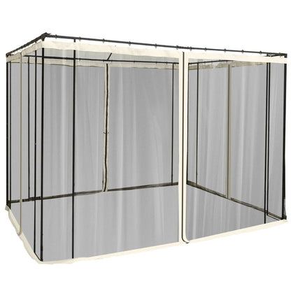 Replacement Mosquito Netting, 10' x 10', Cream White, Black Gazebo Sidewalls Black, Cream White at Gallery Canada