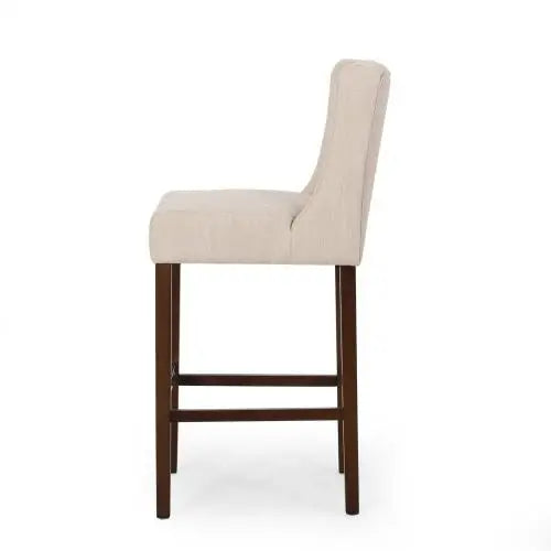 Modern Minimalist Counter Stool, 19" L x 23.5" W x 44.5" H, Beige Bar Stools at Gallery Canada