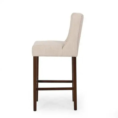 Modern Minimalist Counter Stool, 19" L x 23.5" W x 44.5" H, Beige Bar Stools at Gallery Canada