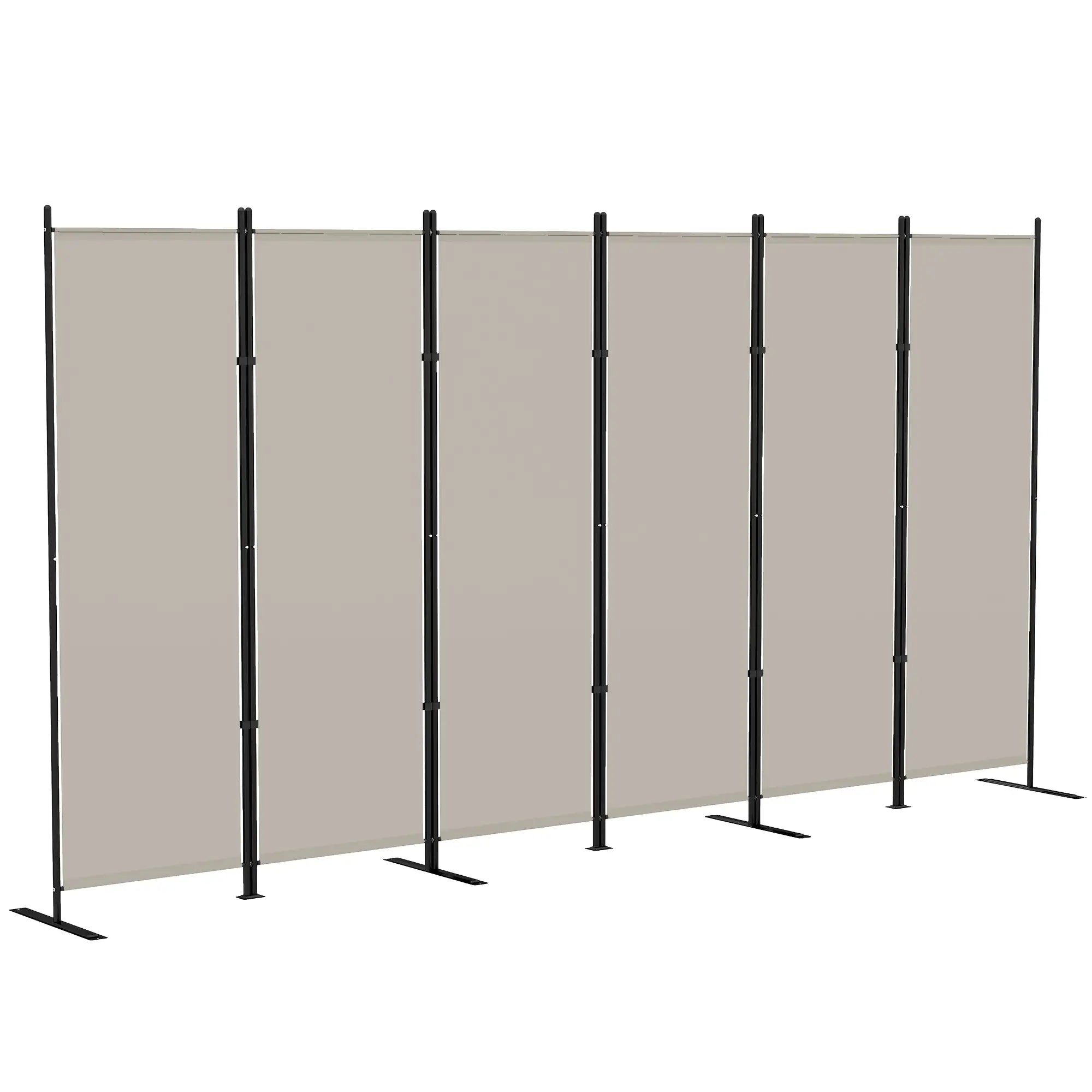 6 Ft Folding Room Divider, Portable Privacy Screen, Beige Room Dividers at Gallery Canada