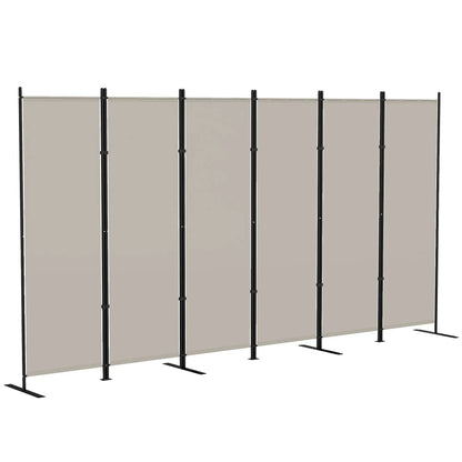 6 Ft Folding Room Divider, Portable Privacy Screen, Beige Room Dividers at Gallery Canada