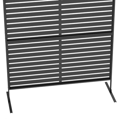 Decorative Outdoor Privacy Panel, Freestanding Metal Divider, Black Side Awnings at Gallery Canada